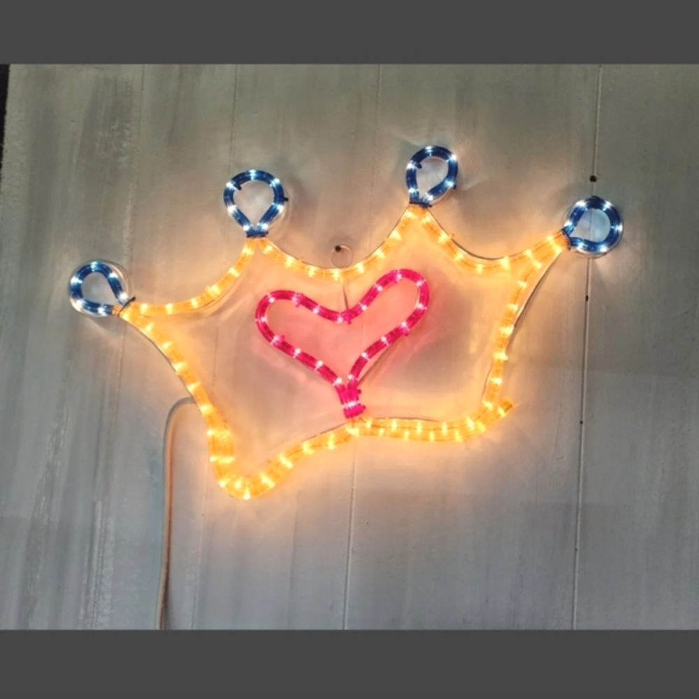 Novelty Crown Light Up Lamp Electric Plug In Large 23" X 12" Princess Queen King